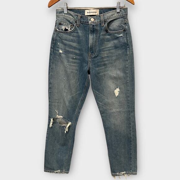 Reformation Julia High Waist Cigarette Jeans Size 28